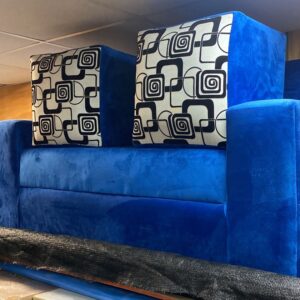 Sofá dos cuerpos azul rey
